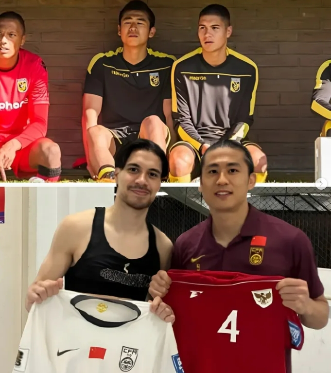久別重逢！張玉寧賽后與印尼歸化迪克斯交換球衣，兩人曾同隊效力