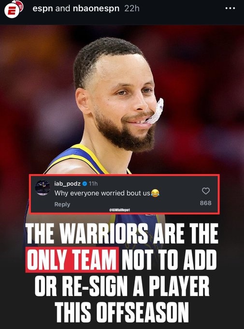 ESPN驚訝勇士至今沒動靜 波杰回應：為啥大家都這么擔心我們??
