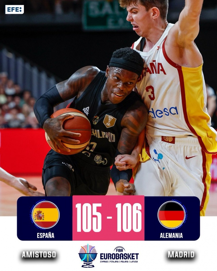 熱身賽德國106-105戰勝西班牙 施羅德砍24分10助并完成準絕殺！